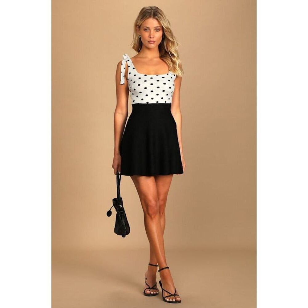 Lulus Fall Moments Black Mini Sweater Skirt - Size S